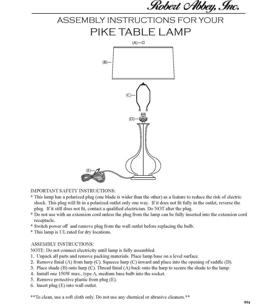 Robert Abbey - MCL94 - Pike 31.88" Table Lamp