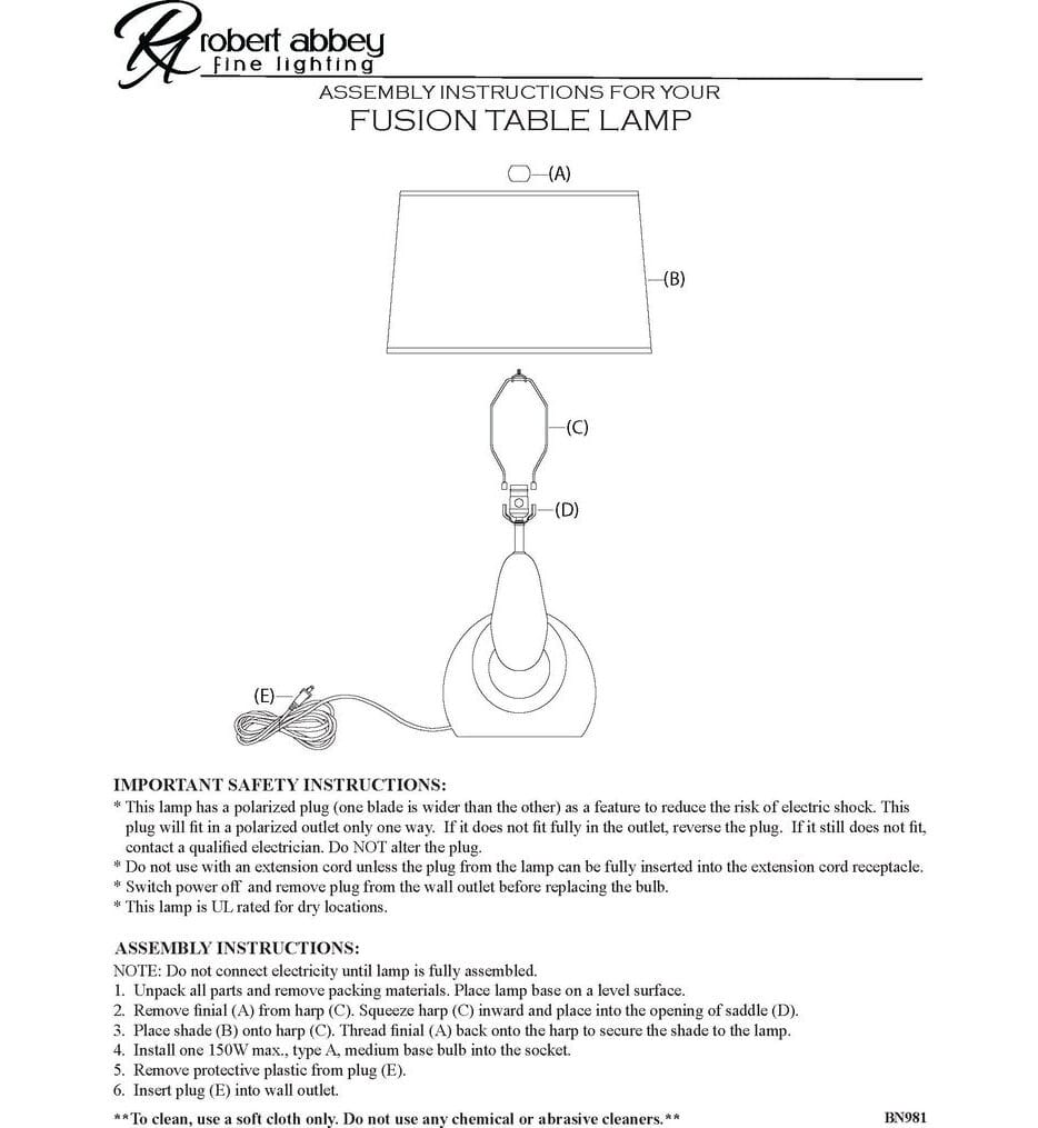 Robert Abbey - MST81 - Fusion 27" Table Lamp