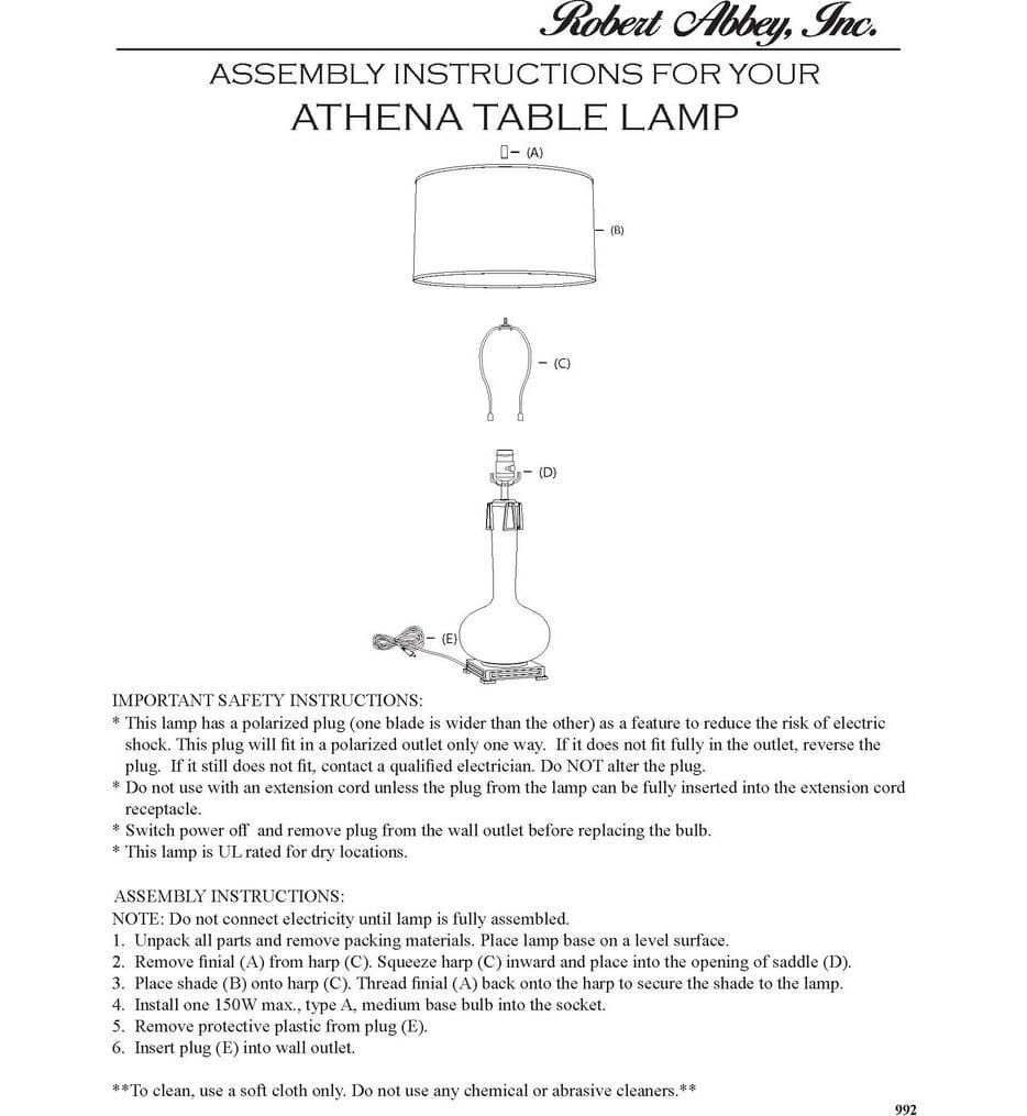 Robert Abbey - MST92 - Athena 31.63" Table Lamp