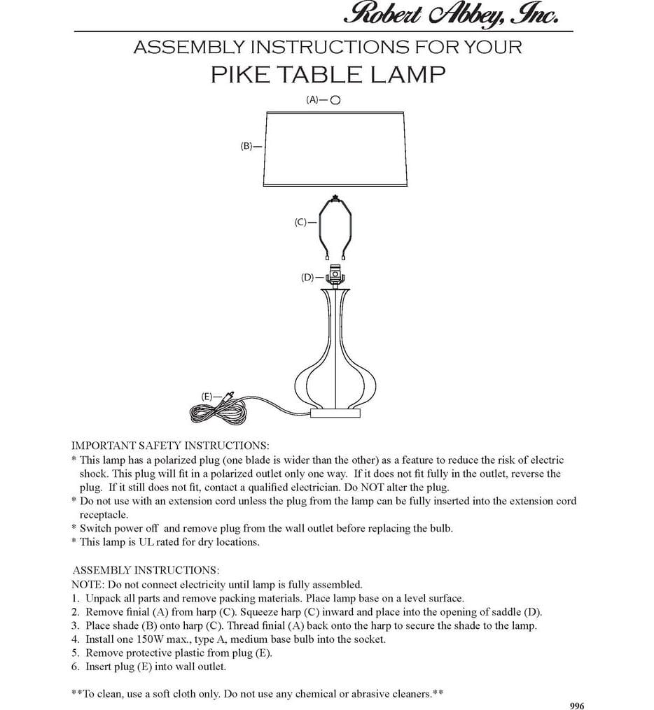 Robert Abbey - MST96 - Pike 32.75" Table Lamp
