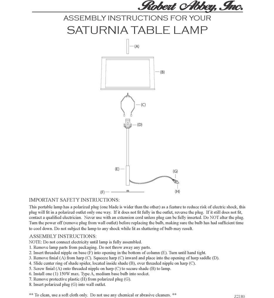 Robert Abbey - S2190 - Saturnia 30" Table Lamp