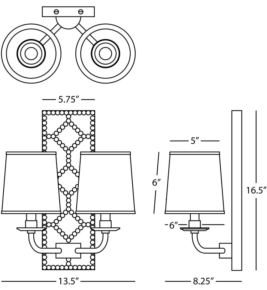 Robert Abbey - Z1031 - Williamsburg Lightfoot 13.5" Wall Sconce