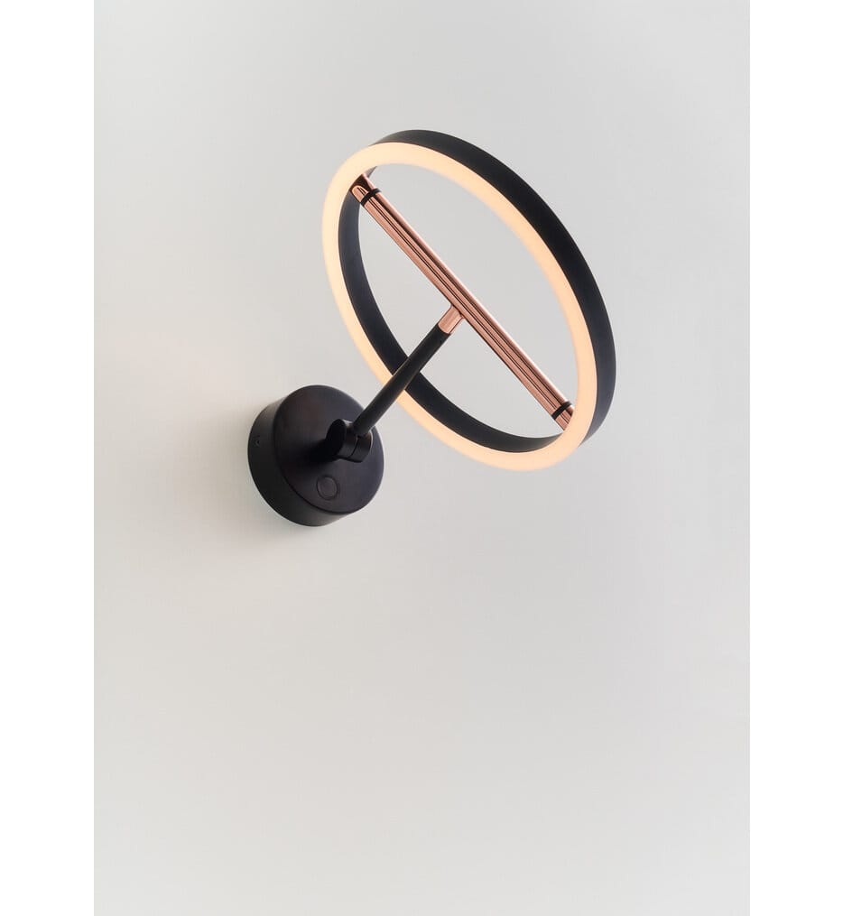 Seed Design - SLD-250WRTE-BK - Sol 7.1" Wall Sconce