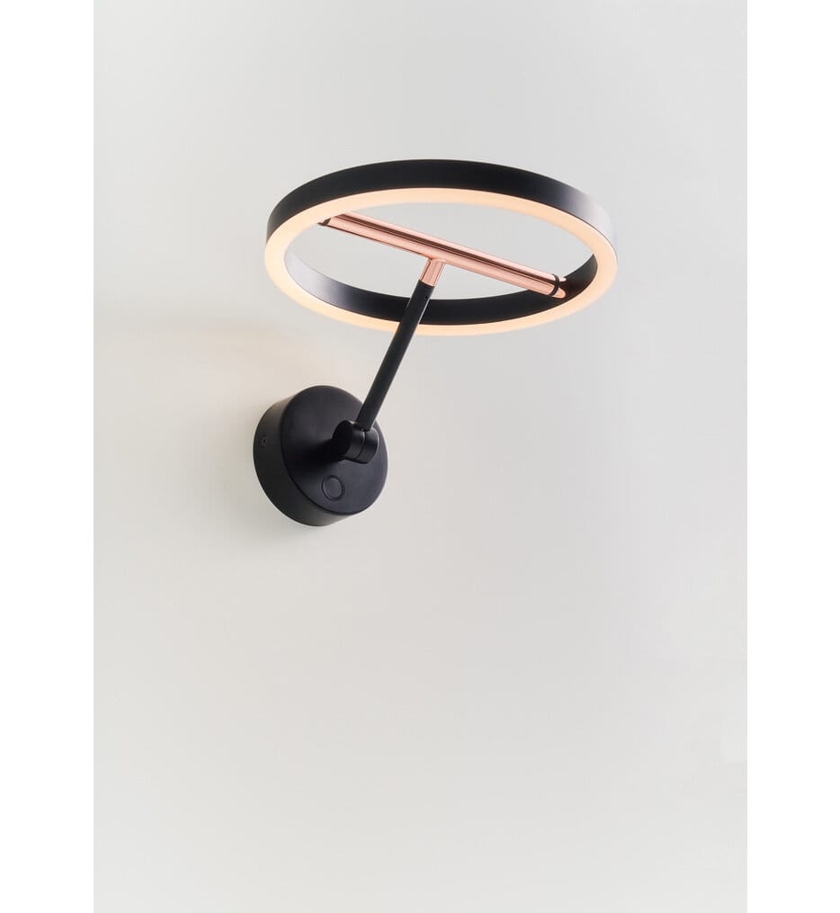 Seed Design - SLD-250WRTE-BK - Sol 7.1" Wall Sconce