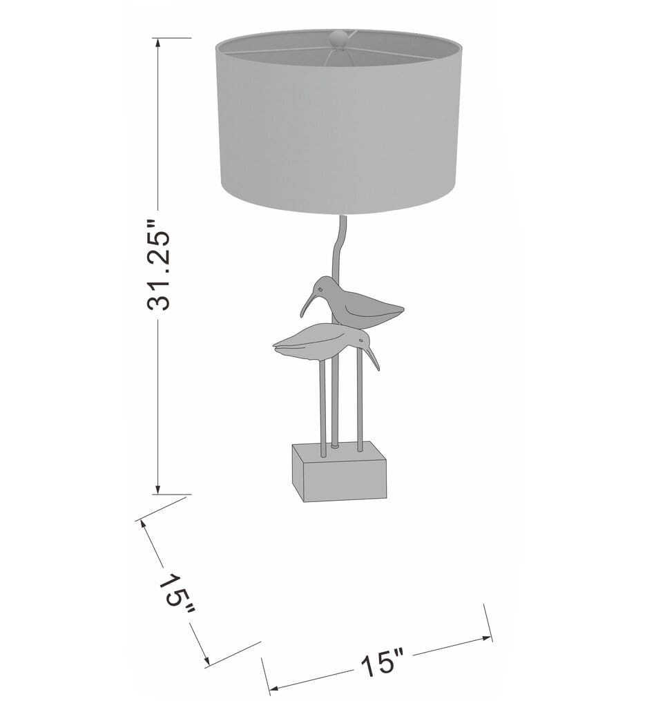 Livabliss - SGLP-001 - Seagull 31.25" Table Lamp