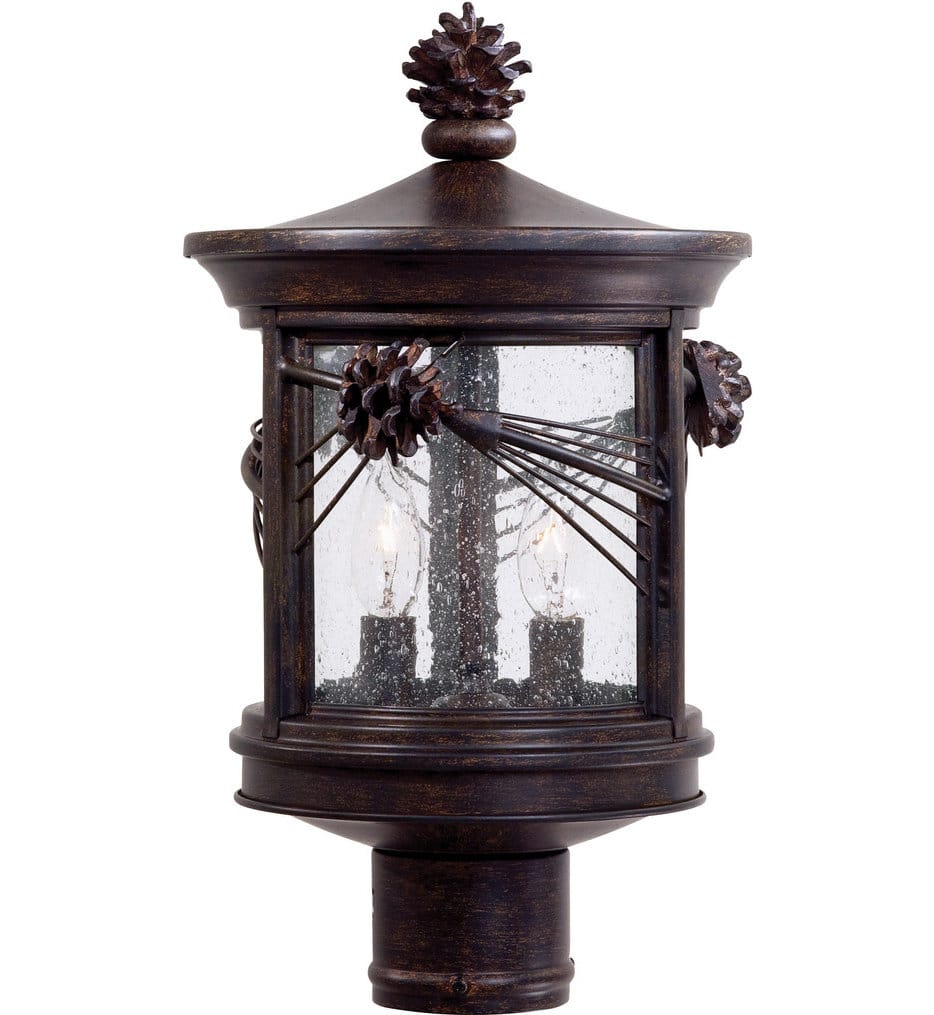 The Great Outdoors - 9156-A357 - Abbey Lane 17" Incandescent Outdoor Post Mount