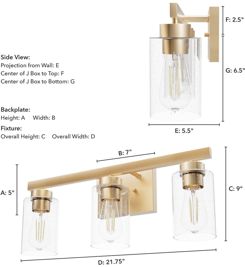 Hunter - Hartland 22" Bath Vanity Light