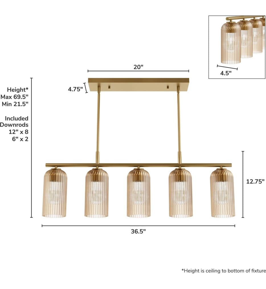 Hunter - Jasmine Roth Beverly Glen 36.5'' Chandelier