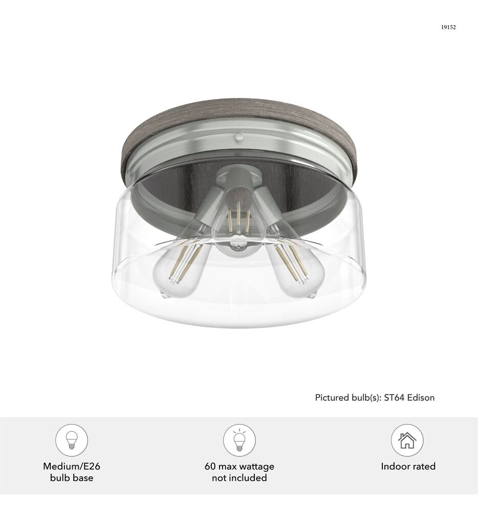 Hunter - Devon Park 13" Flush Mount