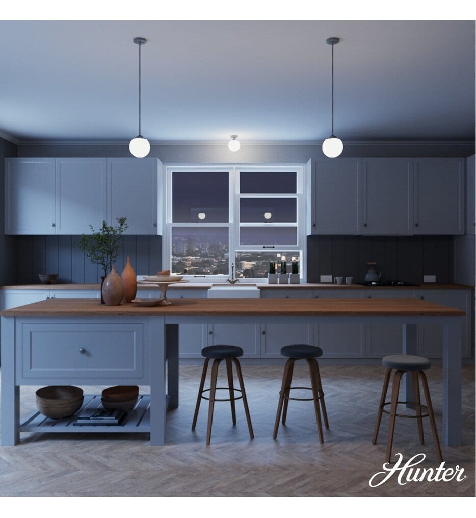 Hunter - Hepburn 8" Semi-Flush Mount