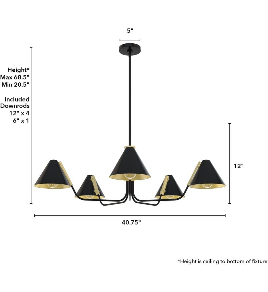 Hunter - Grove Isle 40.75" Chandelier