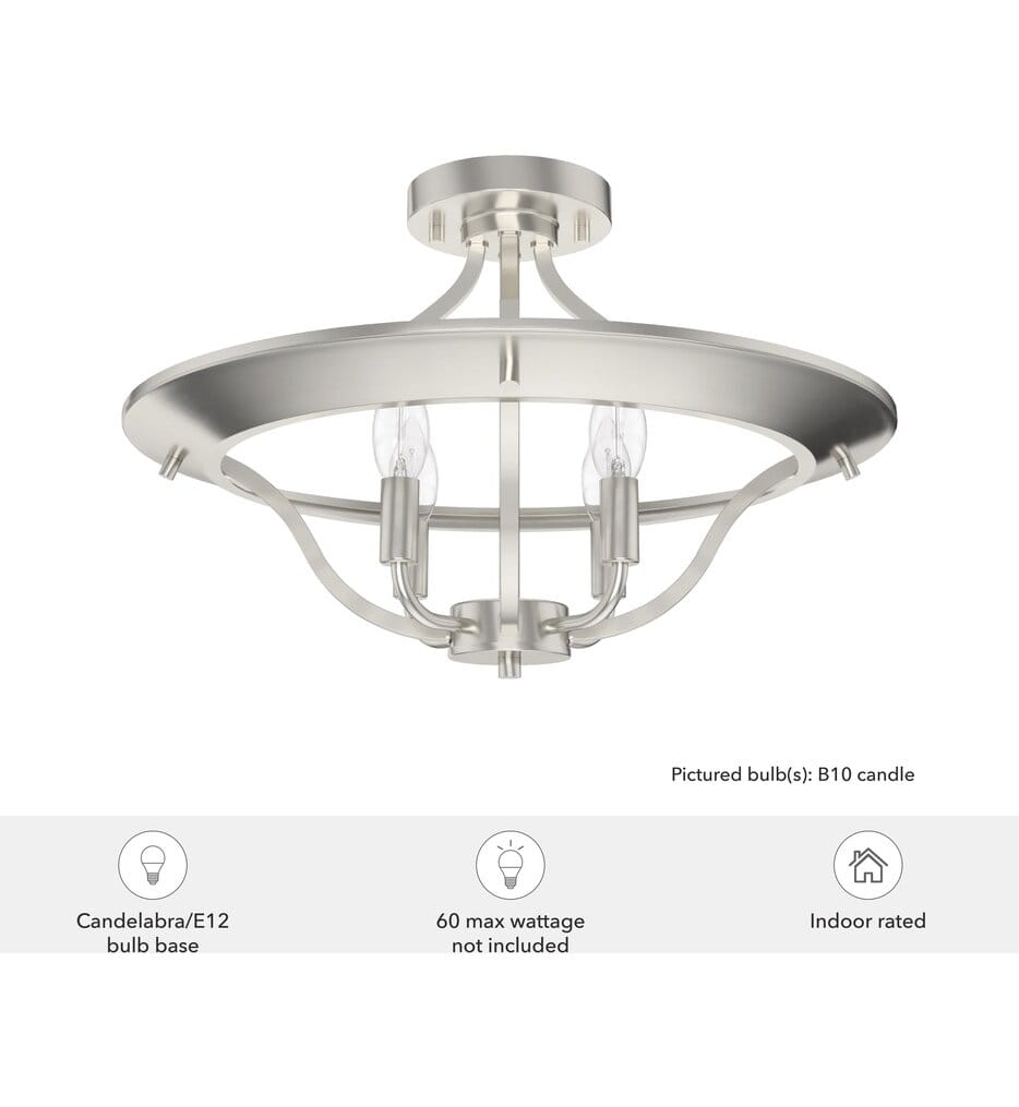 Hunter - Perch Point 18" Semi-Flush Mount
