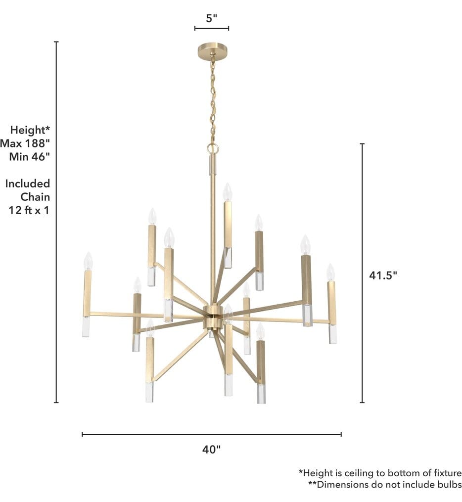 Hunter - Sunjai 40" Chandelier