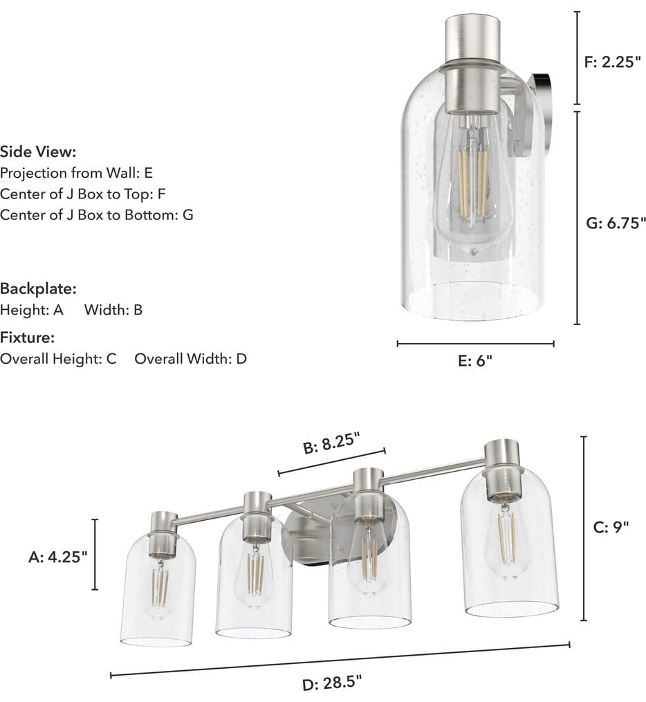 Hunter - Lochemeade 28.5" Bath Vanity Light