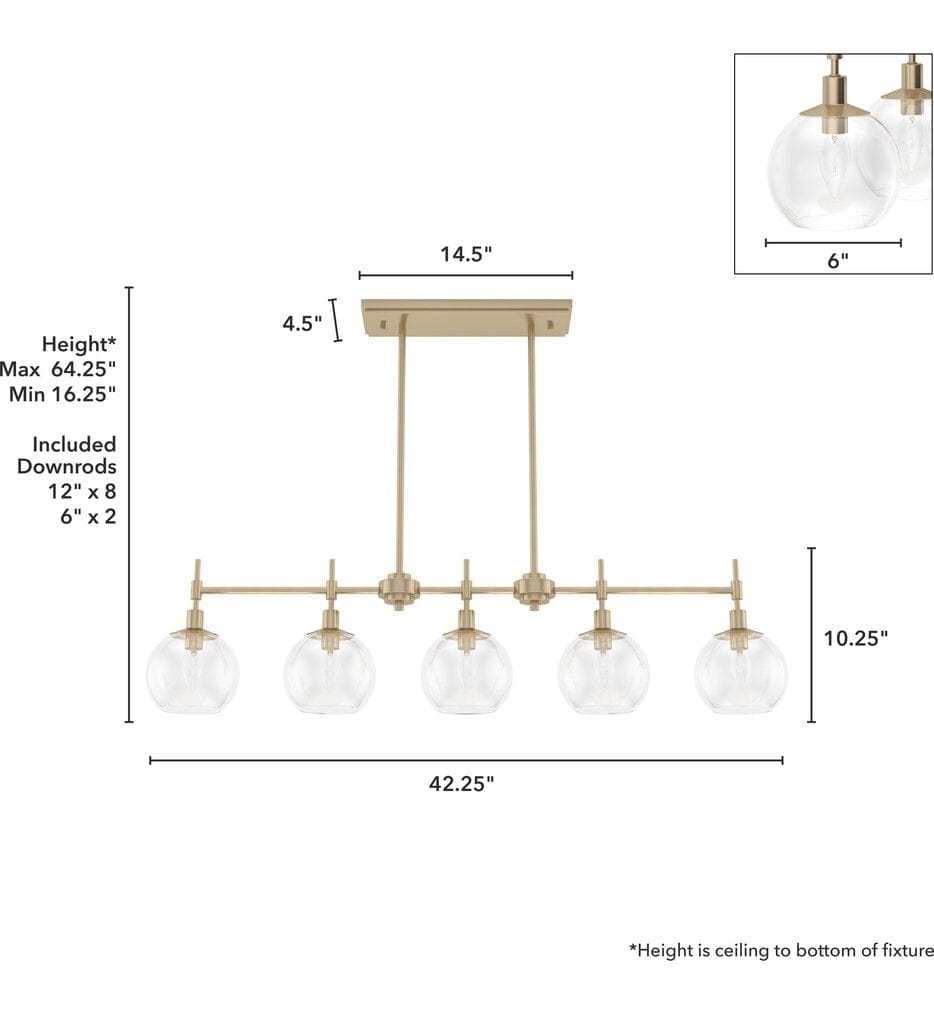 Hunter - Xidane 42.25" Chandelier
