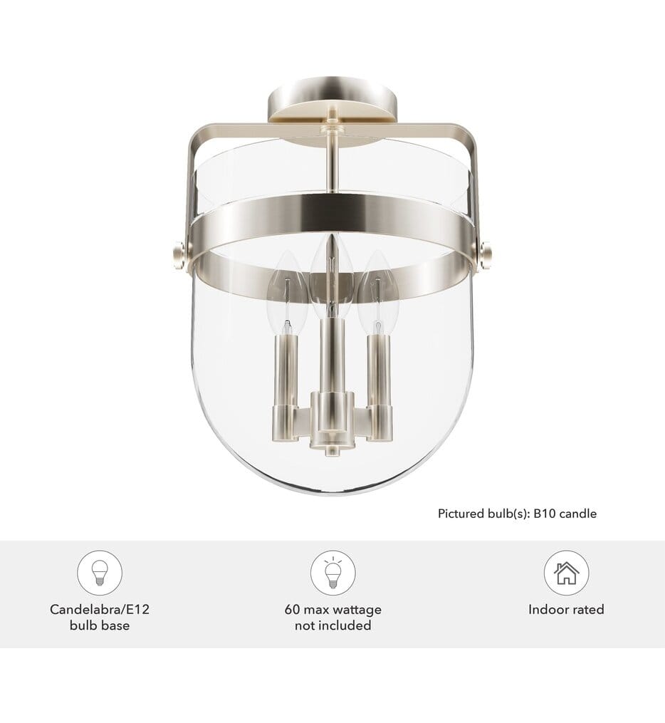 Hunter - Karloff 11.75" Semi-Flush Mount