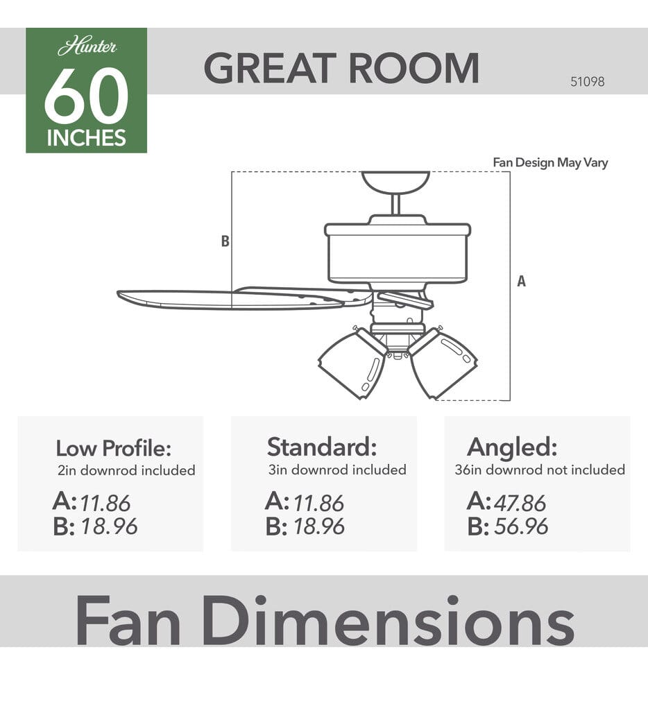 Hunter - Crestfield Ceiling Fan