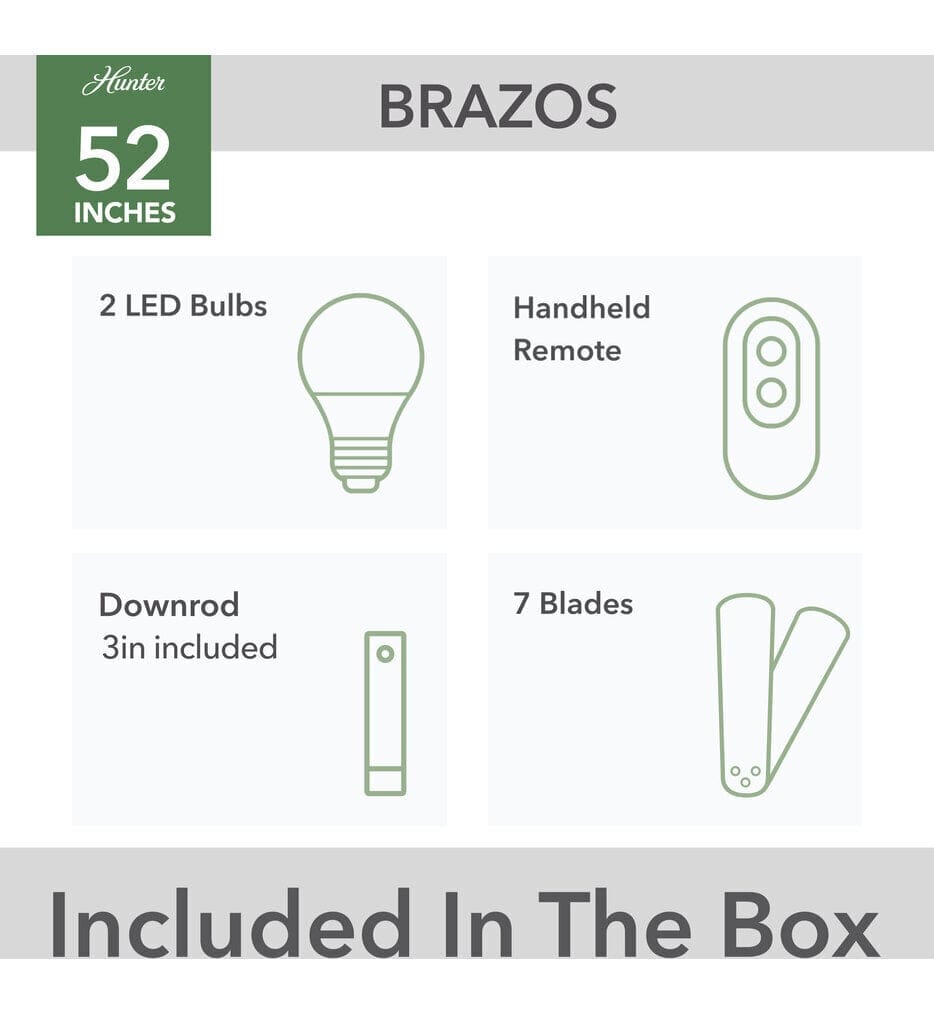 Hunter - Brazos 52" Ceiling Fan
