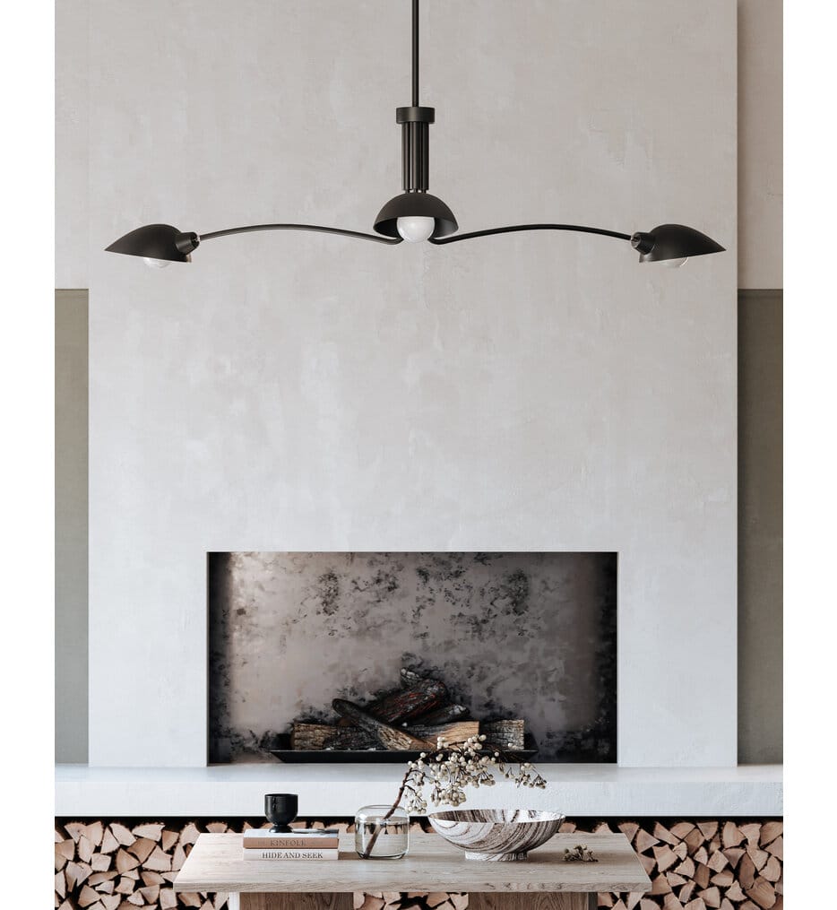 Troy Lighting - F7813-SBK - Leo 68.8" Pendant