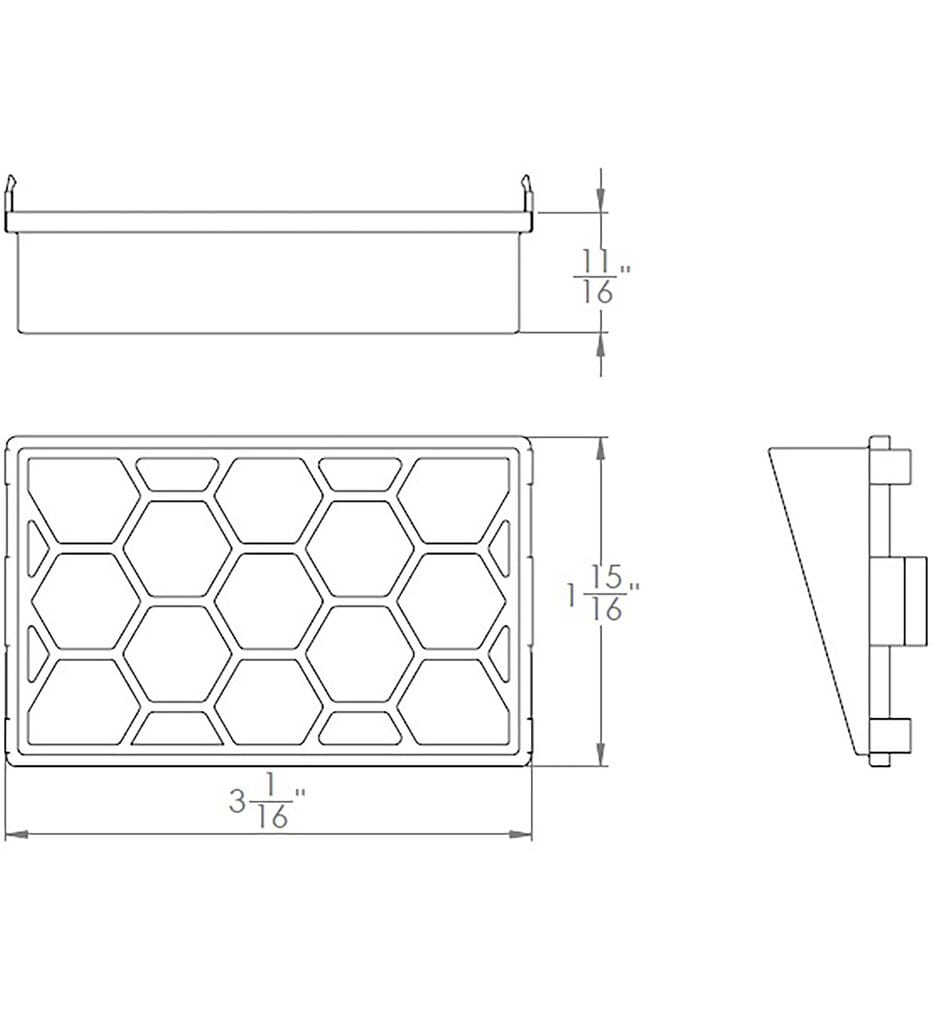WAC Lighting - 5121-HCL - Snap-on Honeycomb Louver Glare Control for Landscape Lighting Mini Wall Wash
