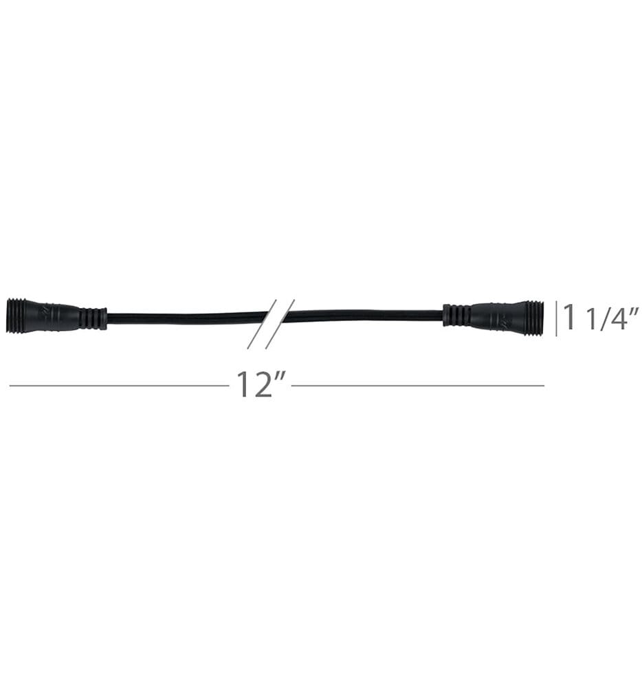 WAC Lighting - LED 12V Strip Light Male to Female Joiner Cable with Twist Lock Connector