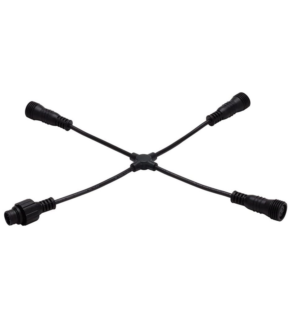 WAC Lighting - 8003-BK - LED 12V Strip Light 4-Way X-Connector with Twist Lock Connector