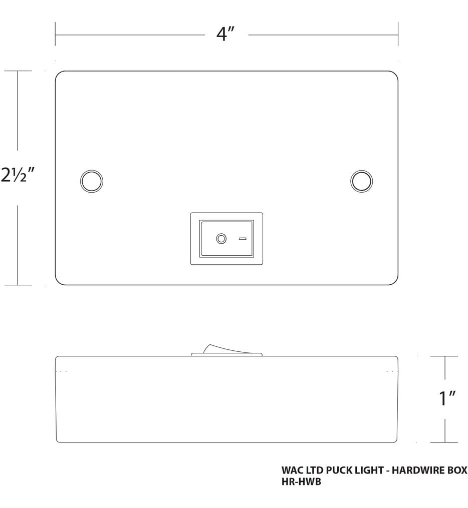 WAC Limited - Hardwired Box with On/Off Switch for Line Voltage Puck Light