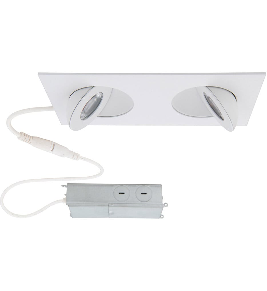 WAC Limited - R2ESAR-2-W930-WT - Lotos 2in LED 2-Light Square Adjustable Recessed Kit