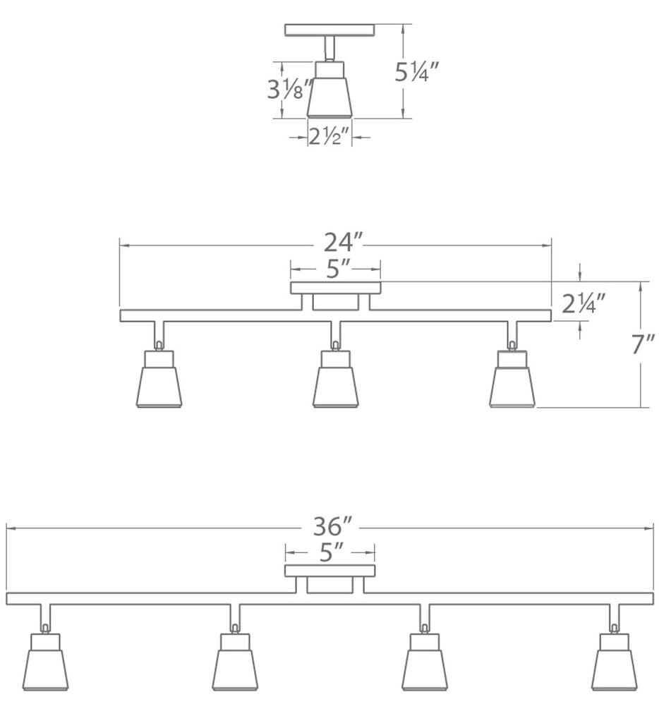 WAC Limited - WAC Limited Solo 4 Light Rail Kit