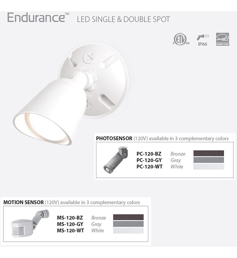 WAC Limited - WP-LED415-50-ABK - Endurance 6.75" Outdoor Spot Light