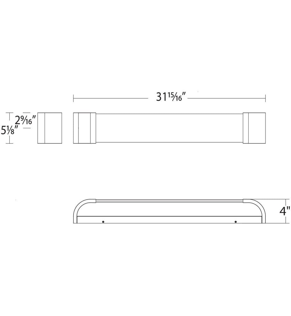 dweLED - WS-36032-AB - Melrose 32" Wall Sconce