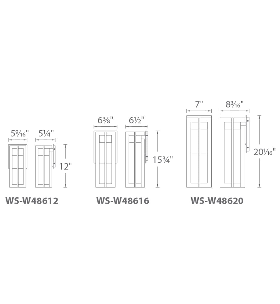 dweLED - WS-W48616-BZ - Chamber 16" Outdoor Wall Sconce