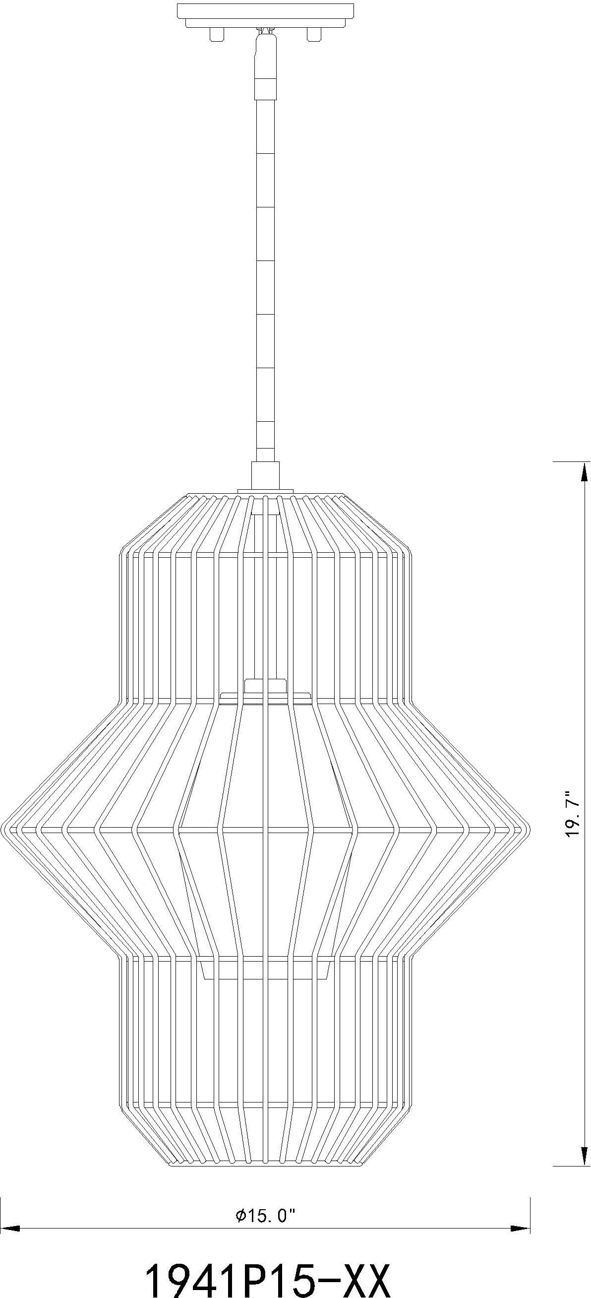 Z-Lite - 1941P15-MB - Orsay 15" Pendant