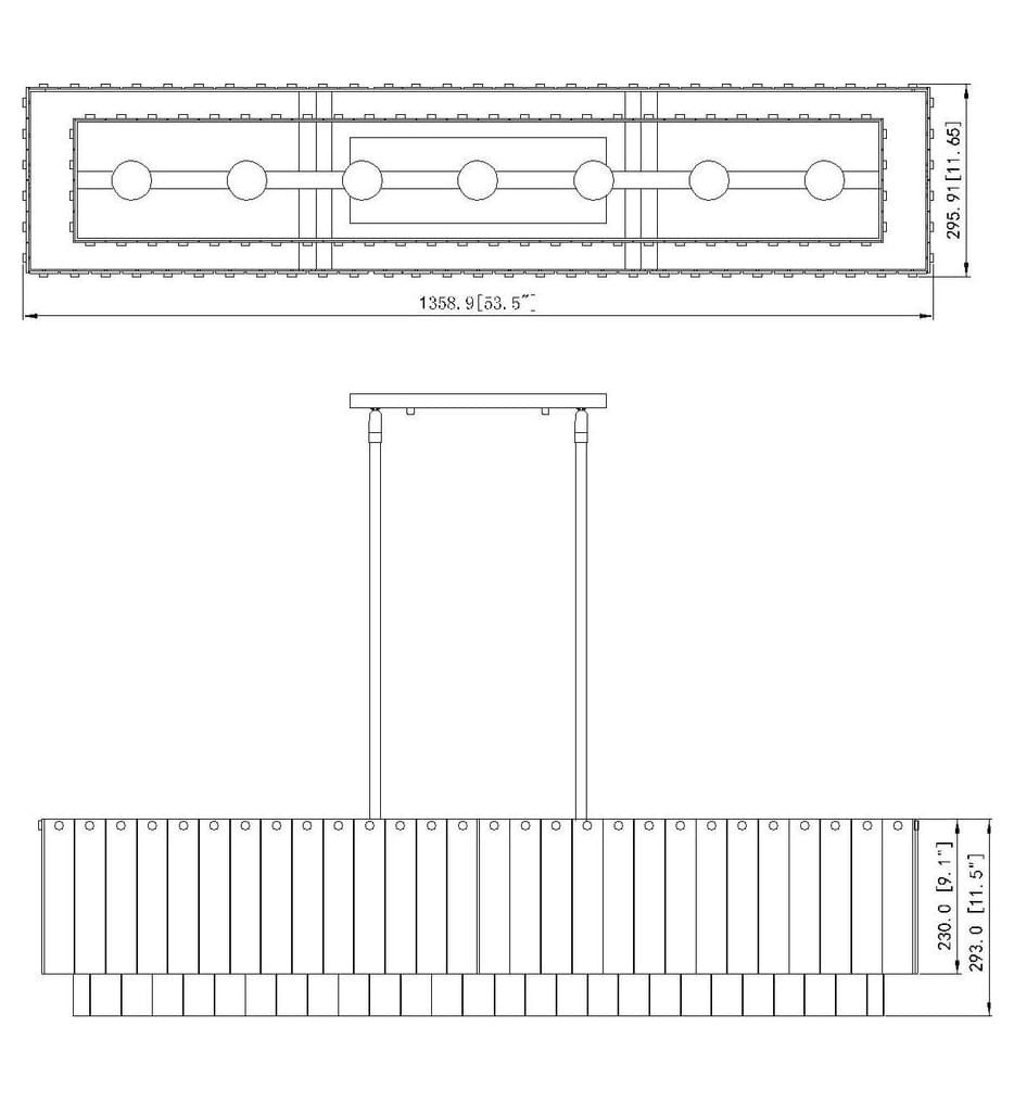 Z-Lite - Glacier 53.5-inch Linear Chandelier