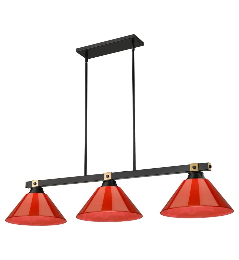 Z-Lite - 1955-3MB-RB-PRD - Bronte 52.75-inch Billiard Light