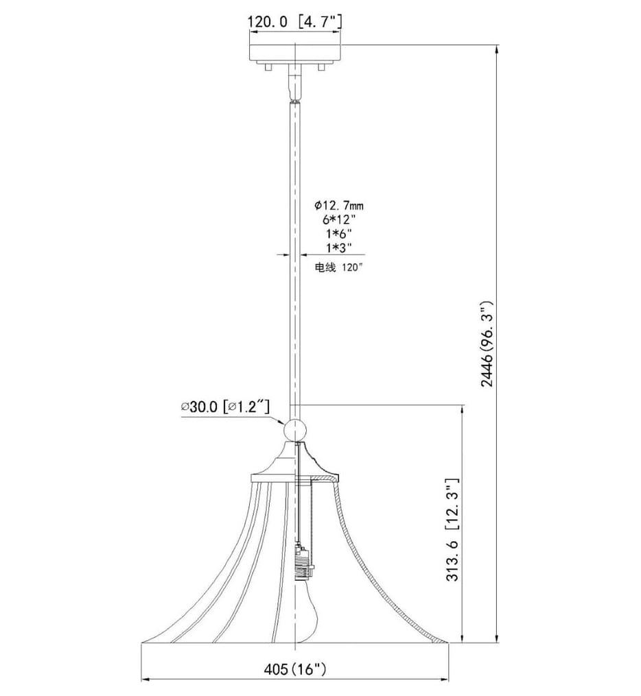 Z-Lite - Fleur 16-inch Pendant