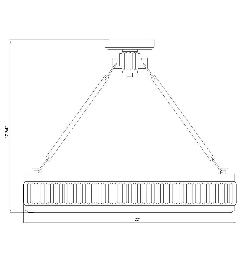 Z-Lite - Quinn 22-inch Semi-Flush Mount