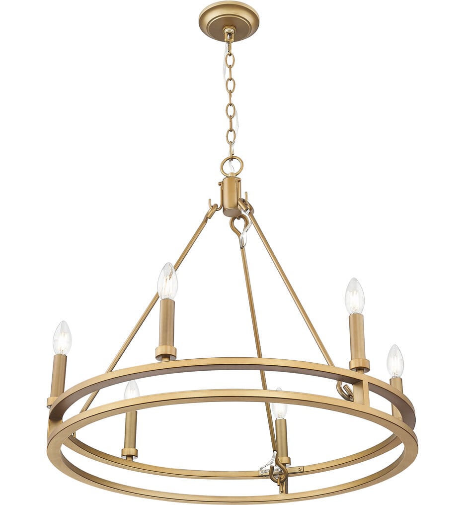 Z-Lite - 4005-6SBR - Dennison 27.5-inch Chandelier