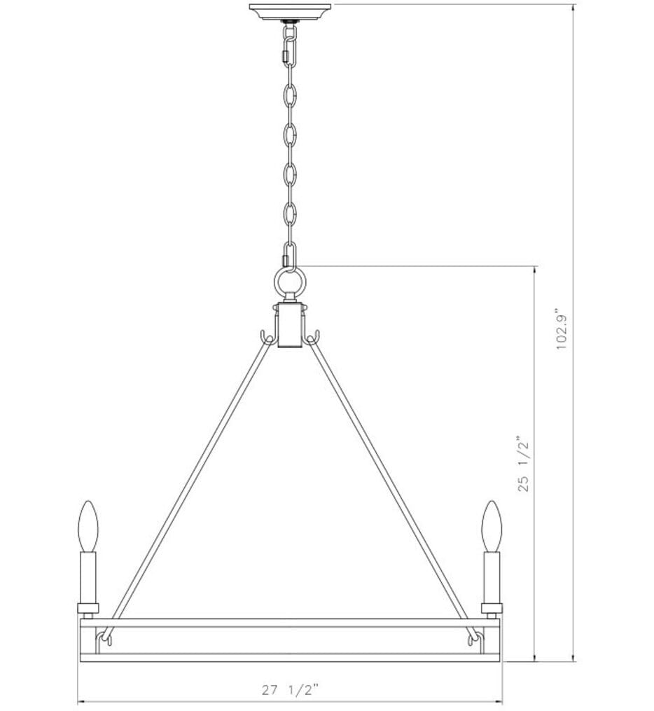 Z-Lite - 4005-6SBR - Dennison 27.5-inch Chandelier