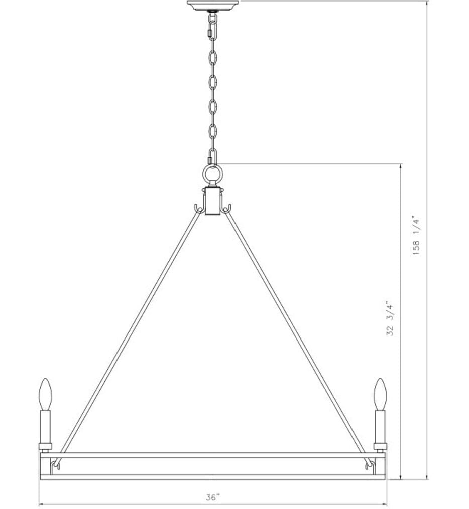 Z-Lite - 4005-8SBR - Dennison 36-inch Chandelier