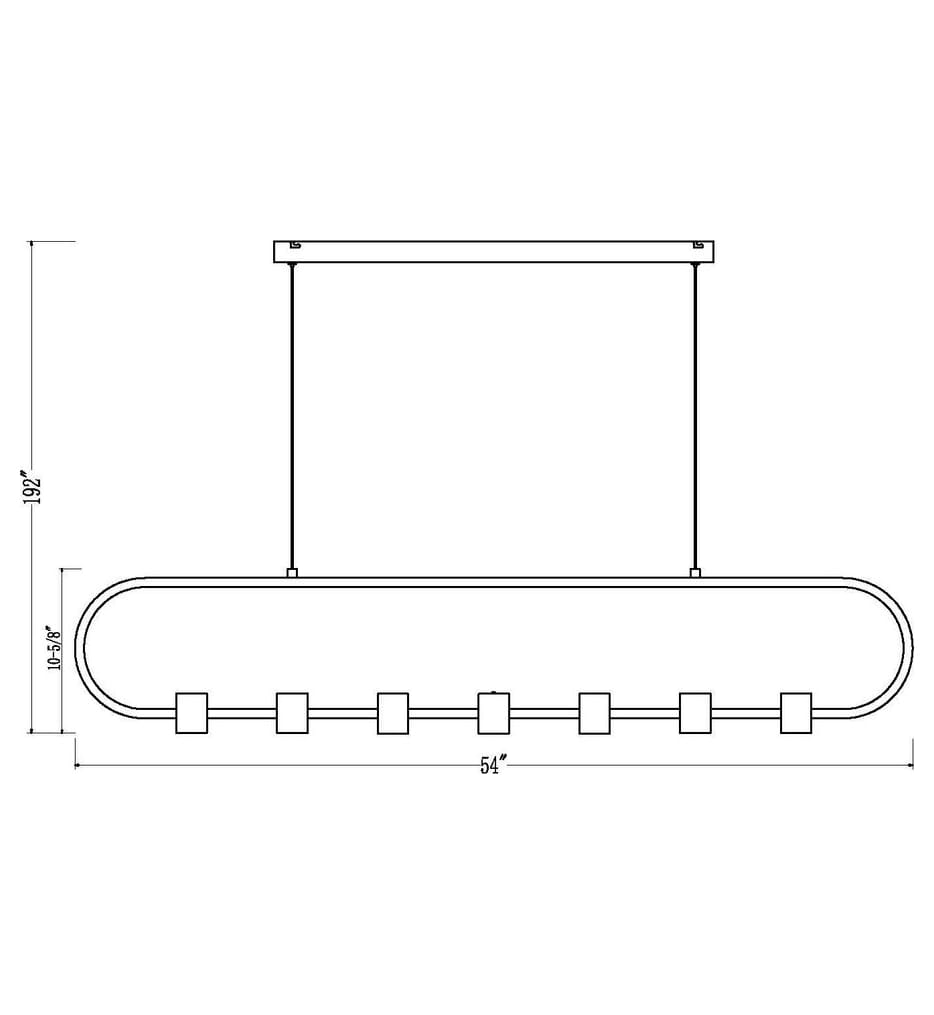 Z-Lite - 4101-54L-MB-LED - Saros 54-inch Linear Chandelier