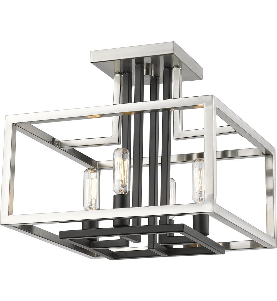 Z-Lite - Quadra 13" Semi-Flush Mount