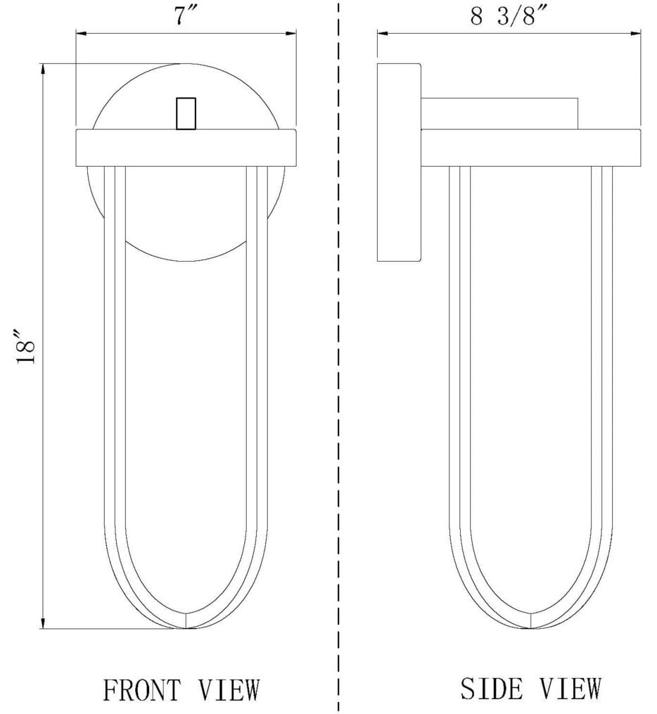 Z-Lite - 5005M-BK-LED - Leland 18" Outdoor Wall Sconce