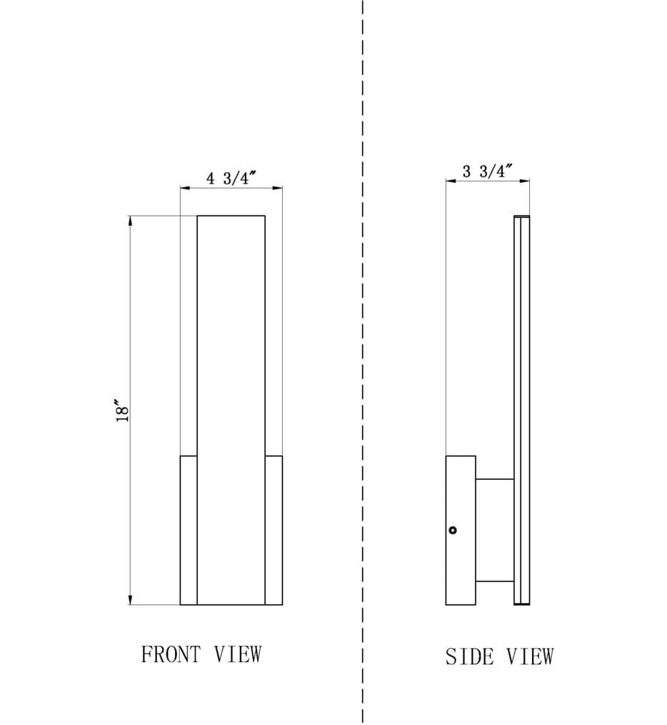 Z-Lite - 5007-18BK-LED - Stylet 18" Outdoor Wall Sconce