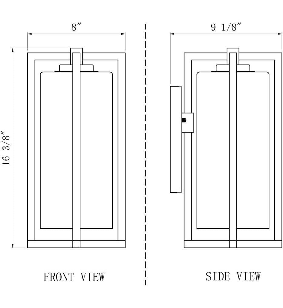 Z-Lite - 5013M-BK - Aura 16.5" Outdoor Wall Sconce