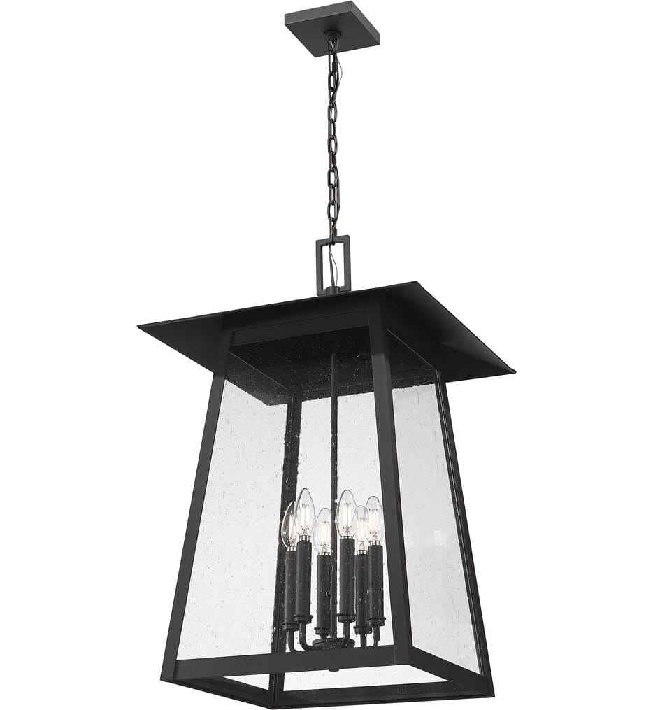 Z-Lite - 5015CHXXL-BK - Rainer 17.5" Outdoor Pendant