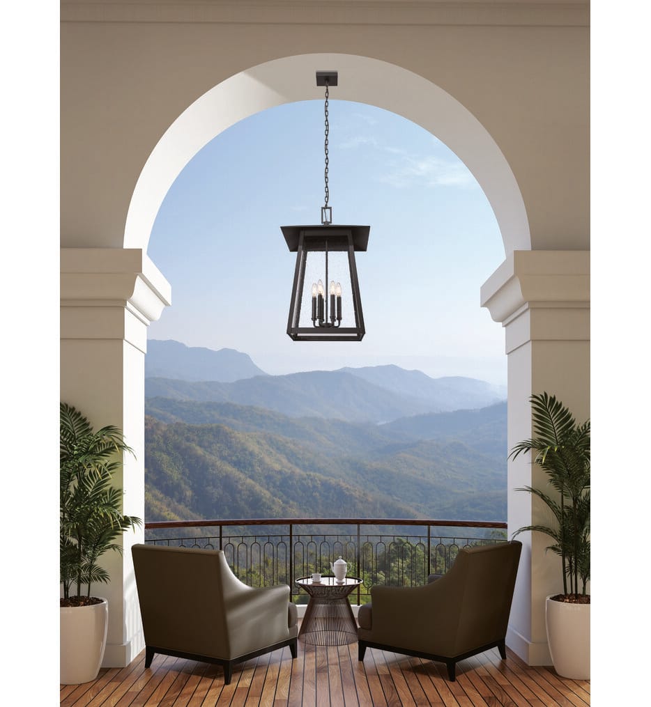 Z-Lite - 5015CHXXL-BK - Rainer 17.5" Outdoor Pendant