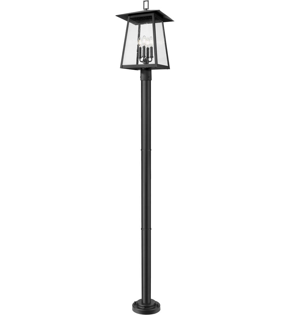 Z-Lite - 5015PHBR-5012P-BK - Rainer 98" Outdoor Post Light