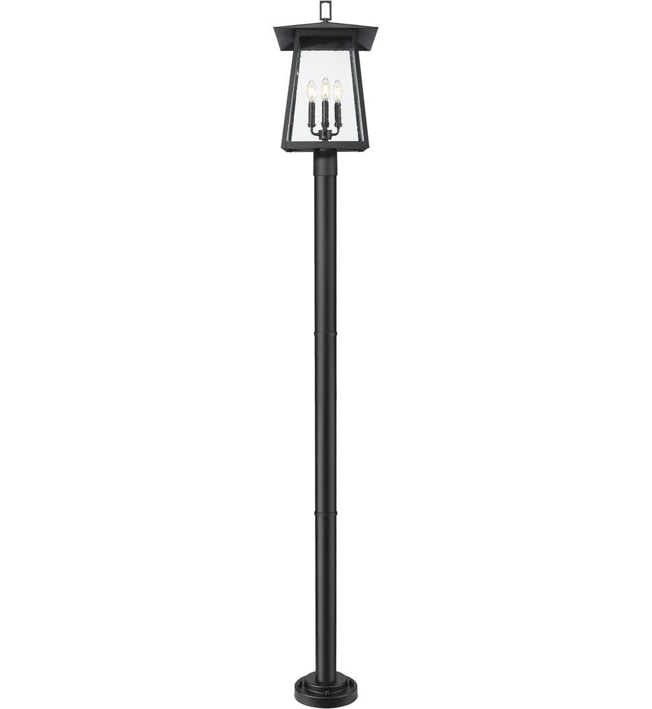 Z-Lite - 5015PHBR-5012P-BK - Rainer 98" Outdoor Post Light