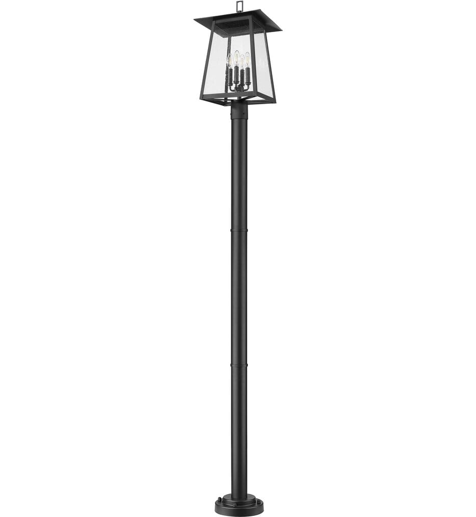 Z-Lite - 5015PHBR-5012P-BK - Rainer 98" Outdoor Post Light